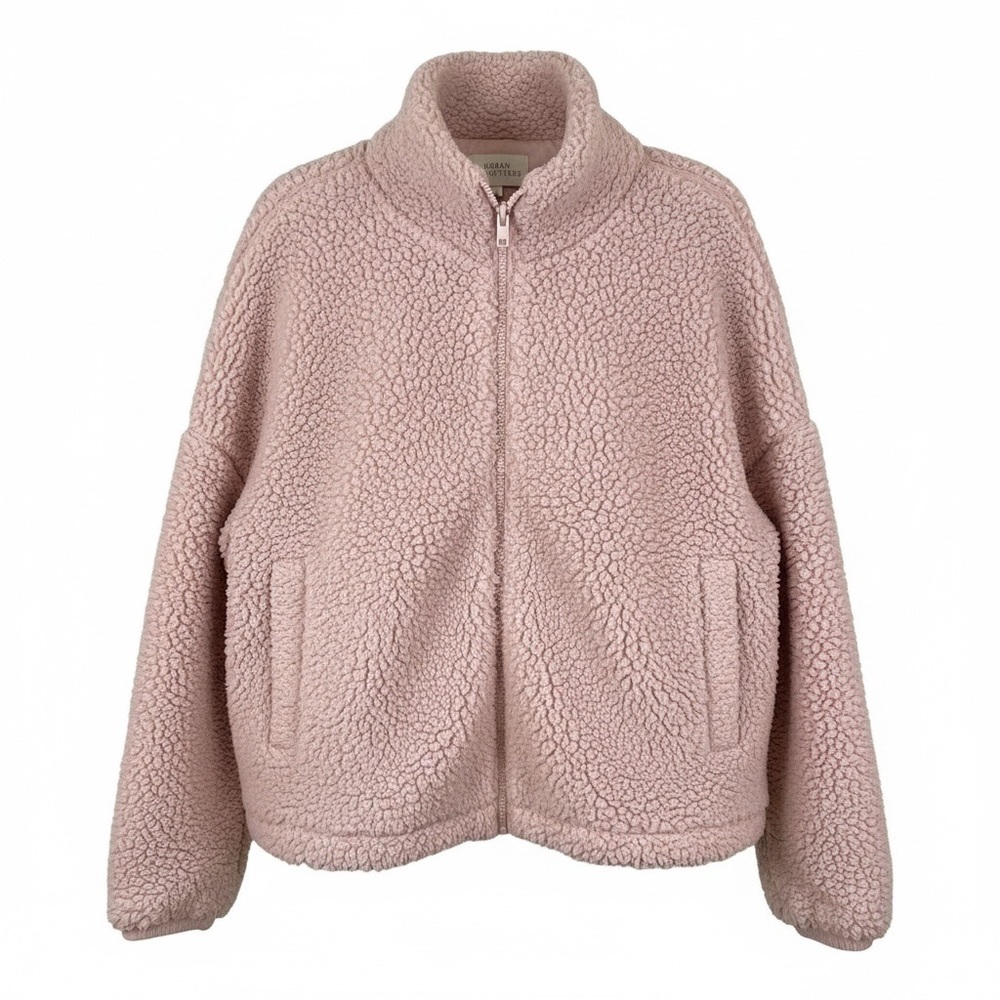 Urban Outfitters Teddy Sherpa Jacket in Soft Rosy Pink